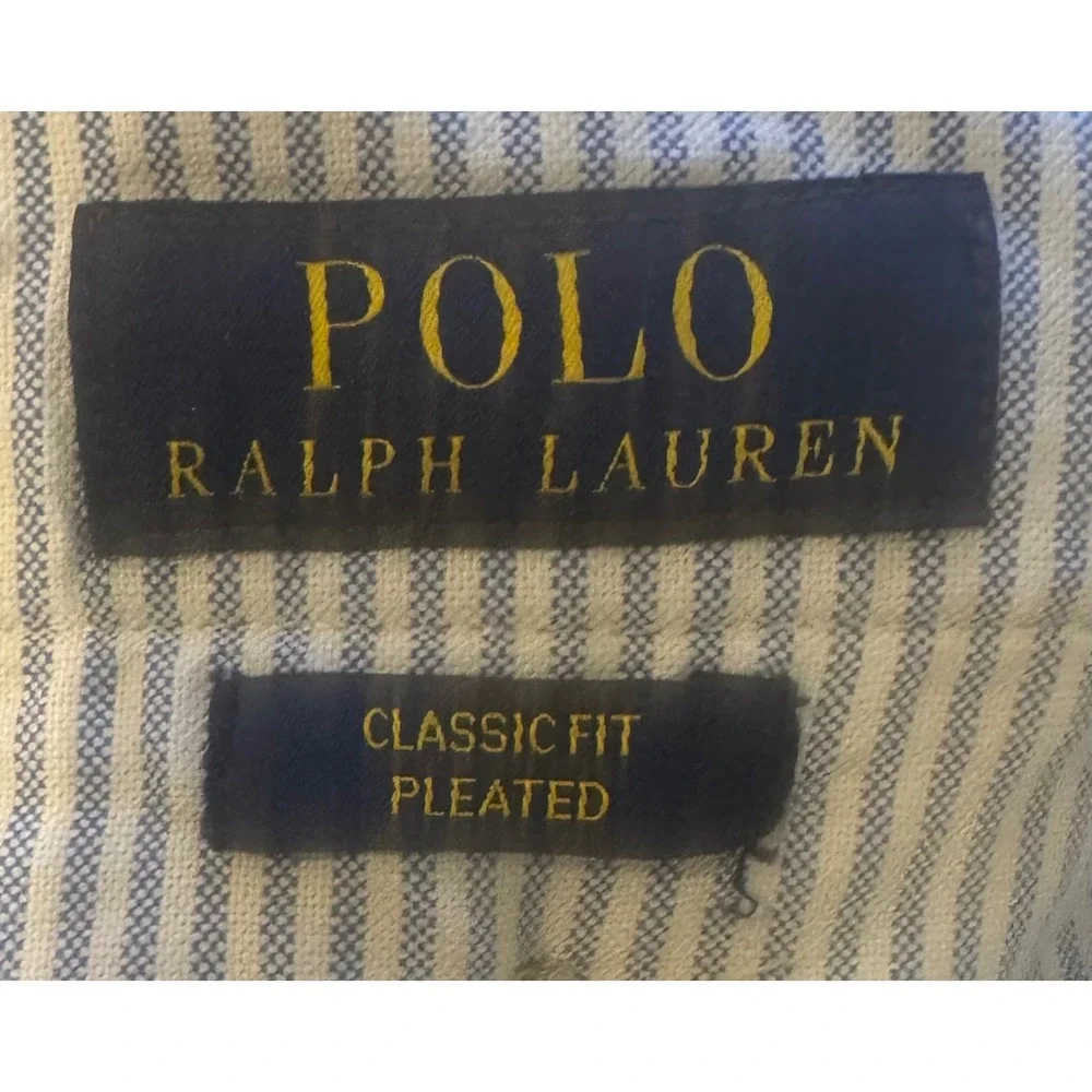Polo Ralph Lauren Mens Classic Fit Pleated Chino Pants Khaki 34x30 preppy